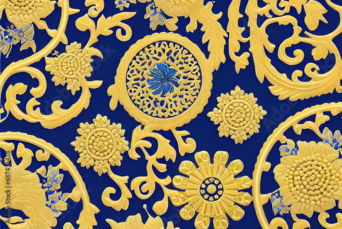 thai pattern. Best pattern design.  Generative Ai