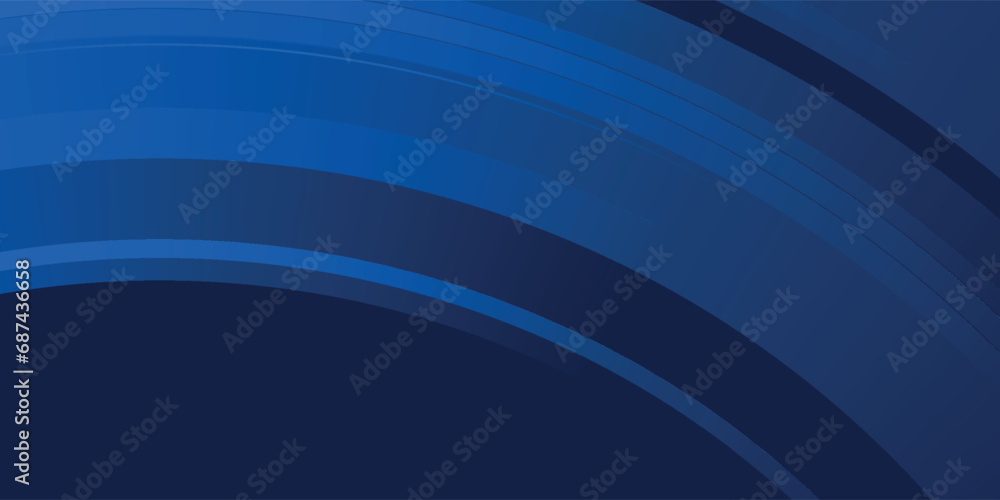 Naklejka premium Abstract blue background ,Blue curve design smooth shape by blue color with blurred lines