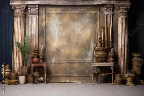 Ancient Greek studio prop backdrop