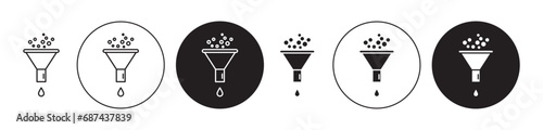 Extraction vector illustration set. Extraction sale conversion funnel icon suitable for apps and websites UI designs.
