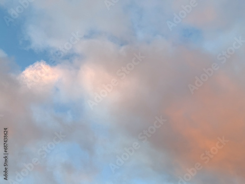 Colorful clouds at sunset. Background