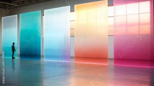 Subtle gradients blending seamlessly on an epoxy-coated vertical surface.