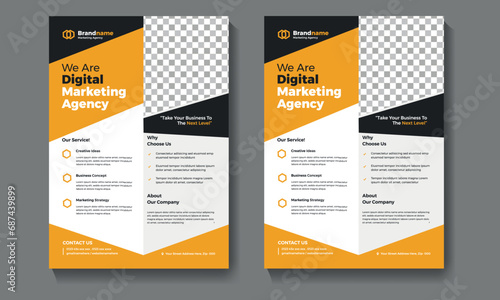 creative business flyer or poster design template