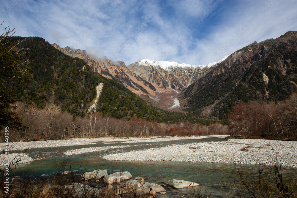 mountain river in the mountains Nagano Japan