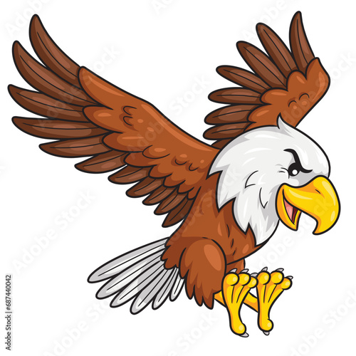 Cartoon eagle attacking