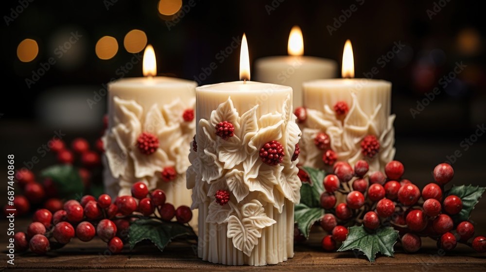 christmas candle xmas candles decoration, ai christmas candle xmas candles decoration, ai