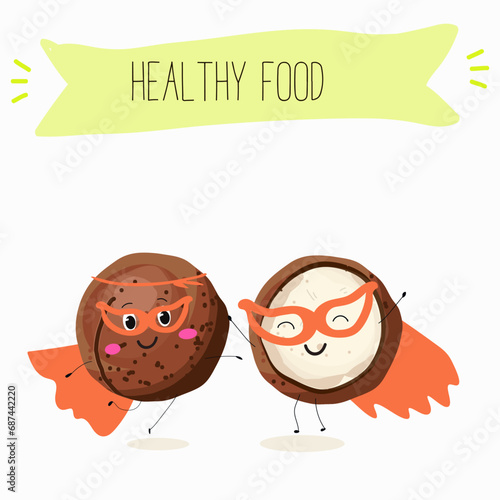 Vector cartoon character carambola; carom; funny vegetable; fruit. Farm fresh harvest; agriculture organic veggie or vegetarian food ripe product.