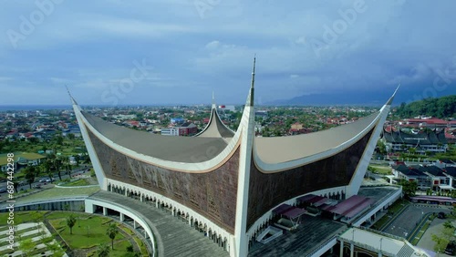 The Great Mosque of West Sumatra is the largest mosque in West Sumatra, which is located in Chatib Sulaiman, North Padang District, Padang City. photo