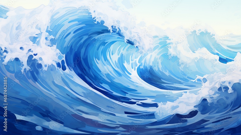 Abstract waves of energy pulsating through a digital ocean, creating a dynamic seascape of algorithmic beauty. Abstract waves of energy pulsating through a digital ocean, creating a dynamic seascape of algorithmic beauty.