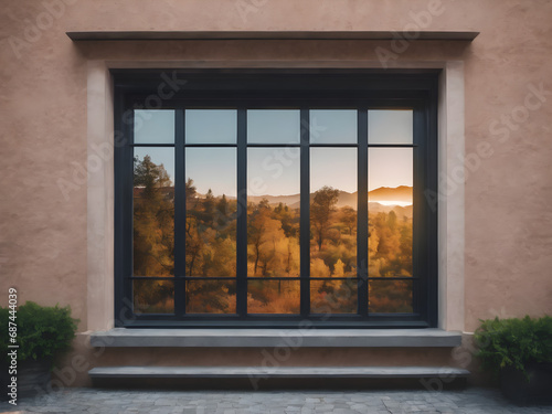 Wall with window background
