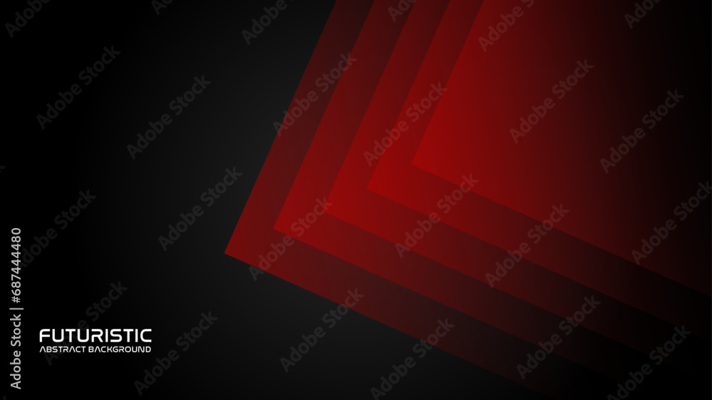 Dark Red abstract background with shiny geometric shapes and shadows. Modern blue gradient geometric texture design with copy space for text. Futuristic technology concept. Vector illustration Dark Red abstract background with shiny geometric shapes and shadows. Modern blue gradient geometric texture design with copy space for text. Futuristic technology concept. Vector illustration