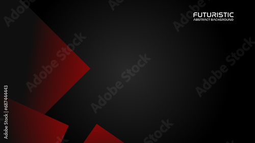 Dark Red abstract background with shiny geometric shapes and shadows. Modern blue gradient geometric texture design with copy space for text. Futuristic technology concept. Vector illustration