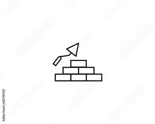 Brickwall icon vector symbol design illustration