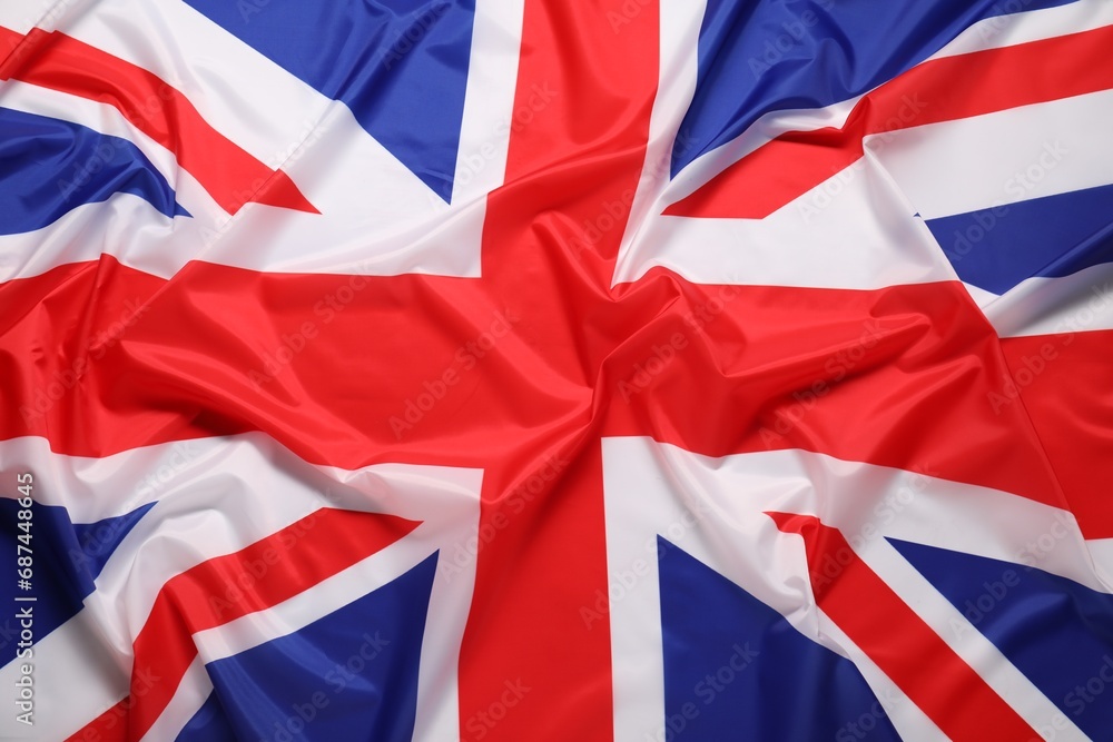 Flag of United Kingdom as background, top view. National symbol Flag of United Kingdom as background, top view. National symbol