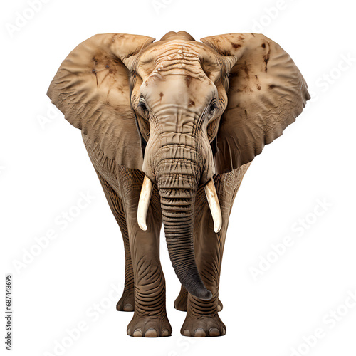 Majestic Elephant in Wild Safari Wildlife Close Up, Generative Ai