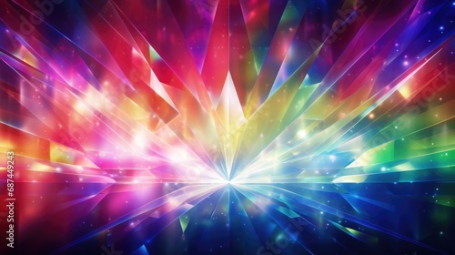 Prism light rainbow background.