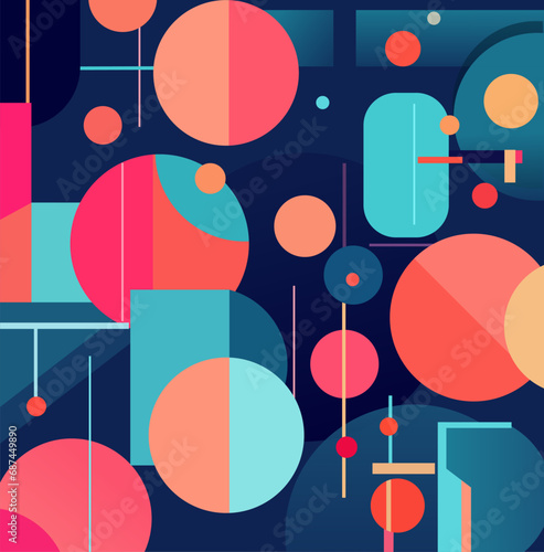 Minimalistic backgrounds. Vintage style. Modern abstract promotional flyer background vector illustrations. Geometric template poster, brochure neo pattern. For painting, poster, billboard, cover art