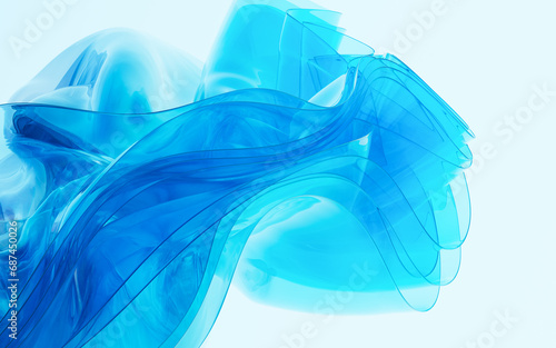 Abstract gradient glass background, 3d rendering. photo