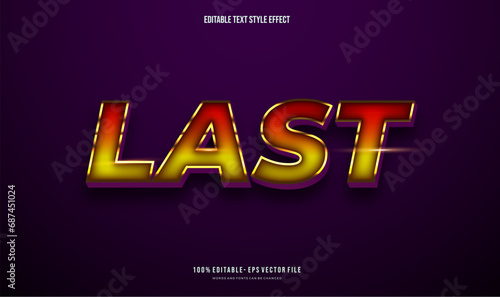 Editable text effect shiny color. Text style effect. Editable fonts vector files.