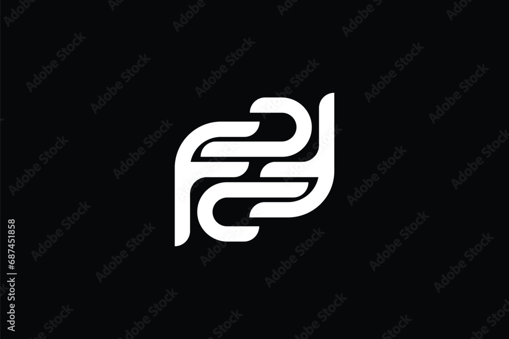 FC logo design concept with ambigram style good for any company that has initial FC