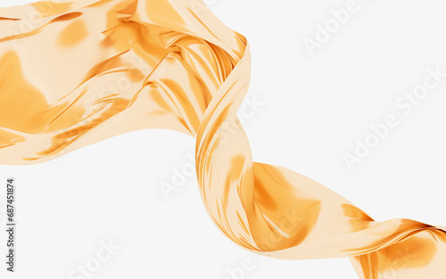 Abstract silk fabric design element, silk background, 3d rendering.