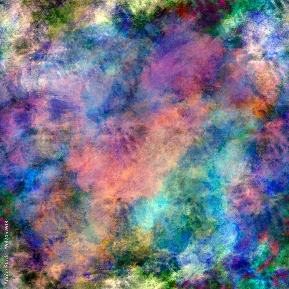 Abstract multicolor blur painted seamless texture in bright colors of summer flora