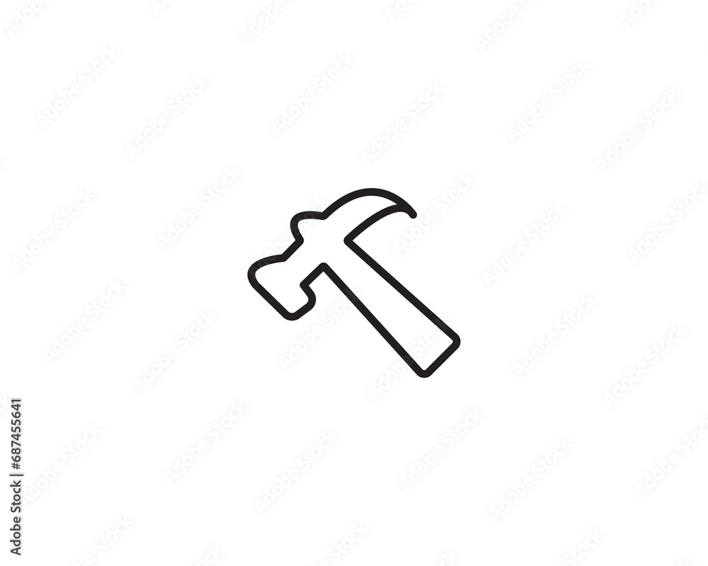 Hammer icon vector symbol design illustration Hammer icon vector symbol design illustration