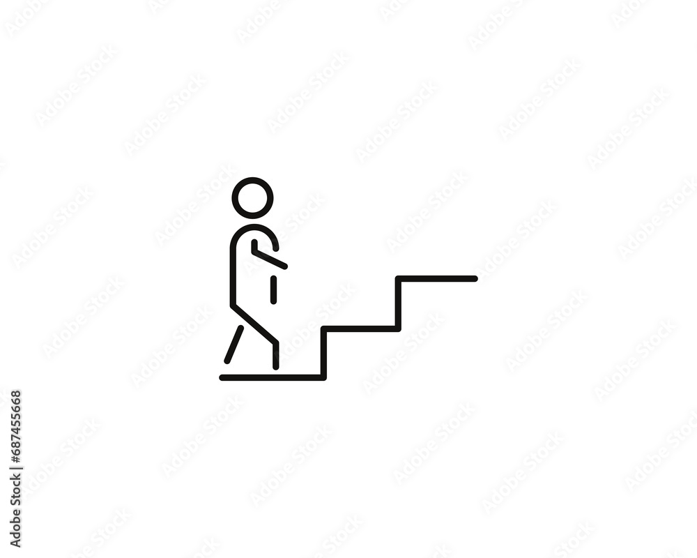 Mall stairs up icon vector symbol design illustration Mall stairs up icon vector symbol design illustration