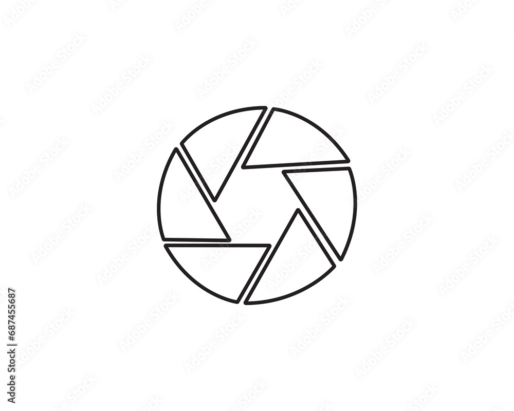 Lens icon vector symbol design illustration Lens icon vector symbol design illustration