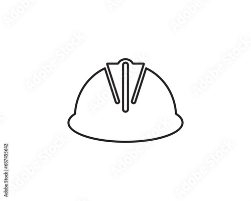 Helmet engineer safety icon vector symbol design illustration