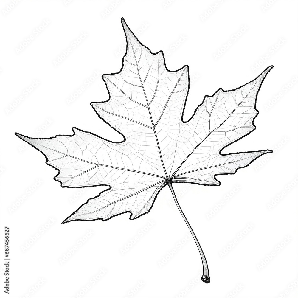 Naklejka premium Botanical lineart