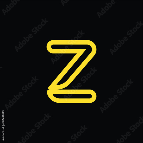  Initial based clean and minimal Z Logo. Z letter creative fonts monogram icon symbol. Universal elegant luxury alphabet vector