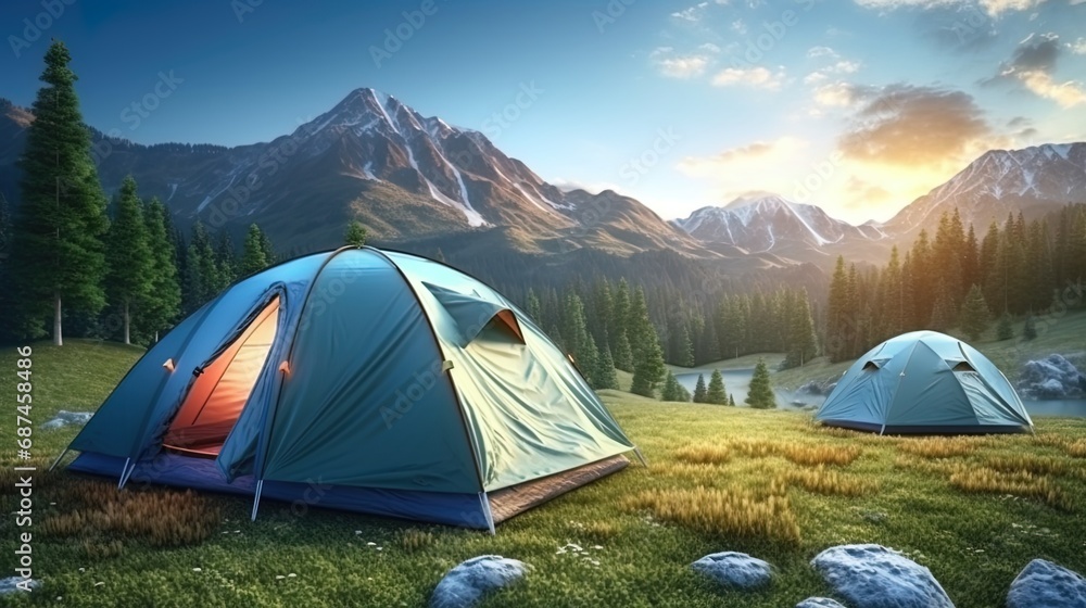 camping, where technologies merge with nature, including smart tents,