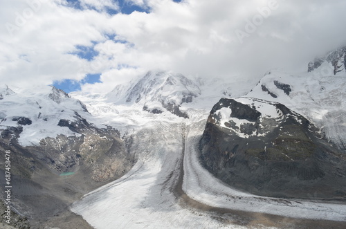 snow covered mountains