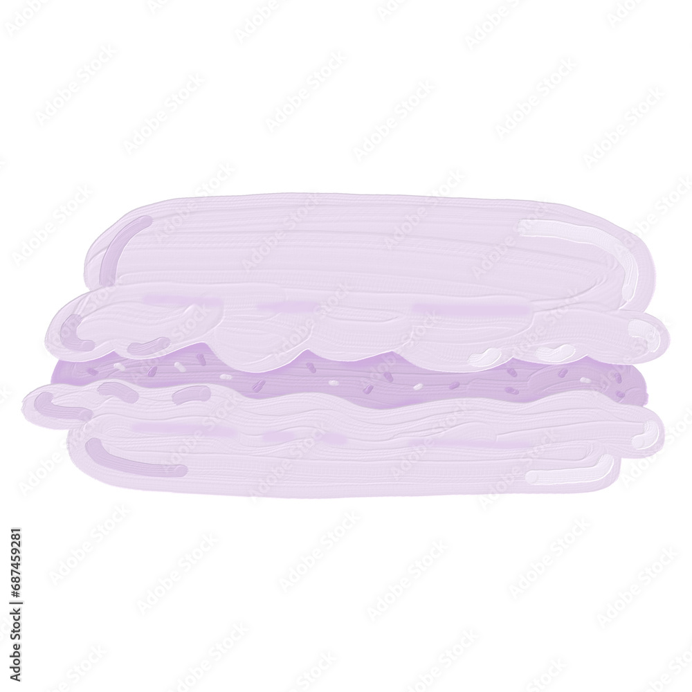 Oil painting dessert macaron cartoon PNG Oil painting dessert macaron cartoon PNG