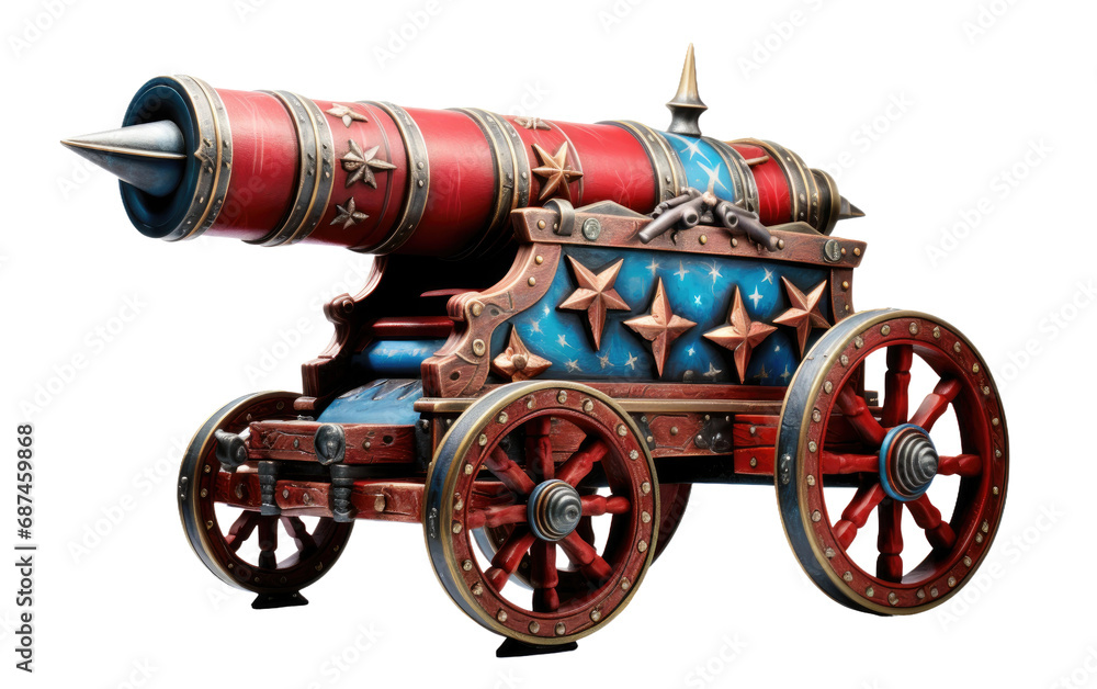 Astounding Circus Cannon Daredevil Showstopper Stunt on a White or Clear Surface PNG Transparent Background