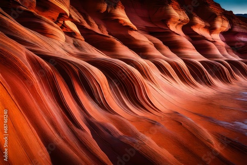 **the wave with sandstone prism phenomenon "S, vermilion cliffs national monument in arizona U.S.A--