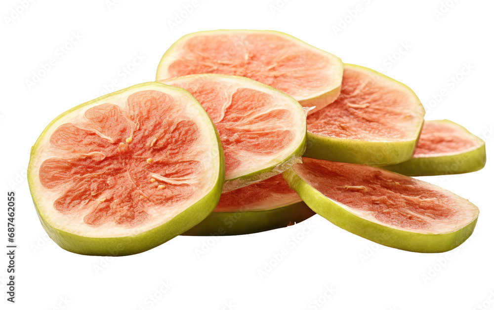 Healthy Indulgence Dried Guava Slices on a White or Clear Surface PNG Transparent Background Healthy Indulgence Dried Guava Slices on a White or Clear Surface PNG Transparent Background
