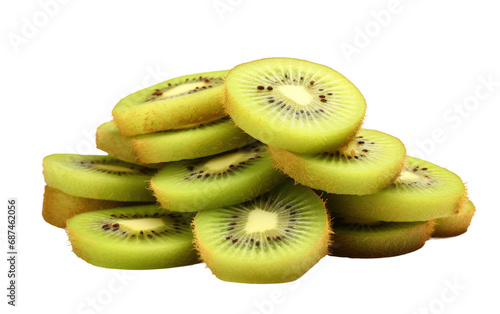 Burst of Flavor Dried Kiwi on a White or Clear Surface PNG Transparent Background