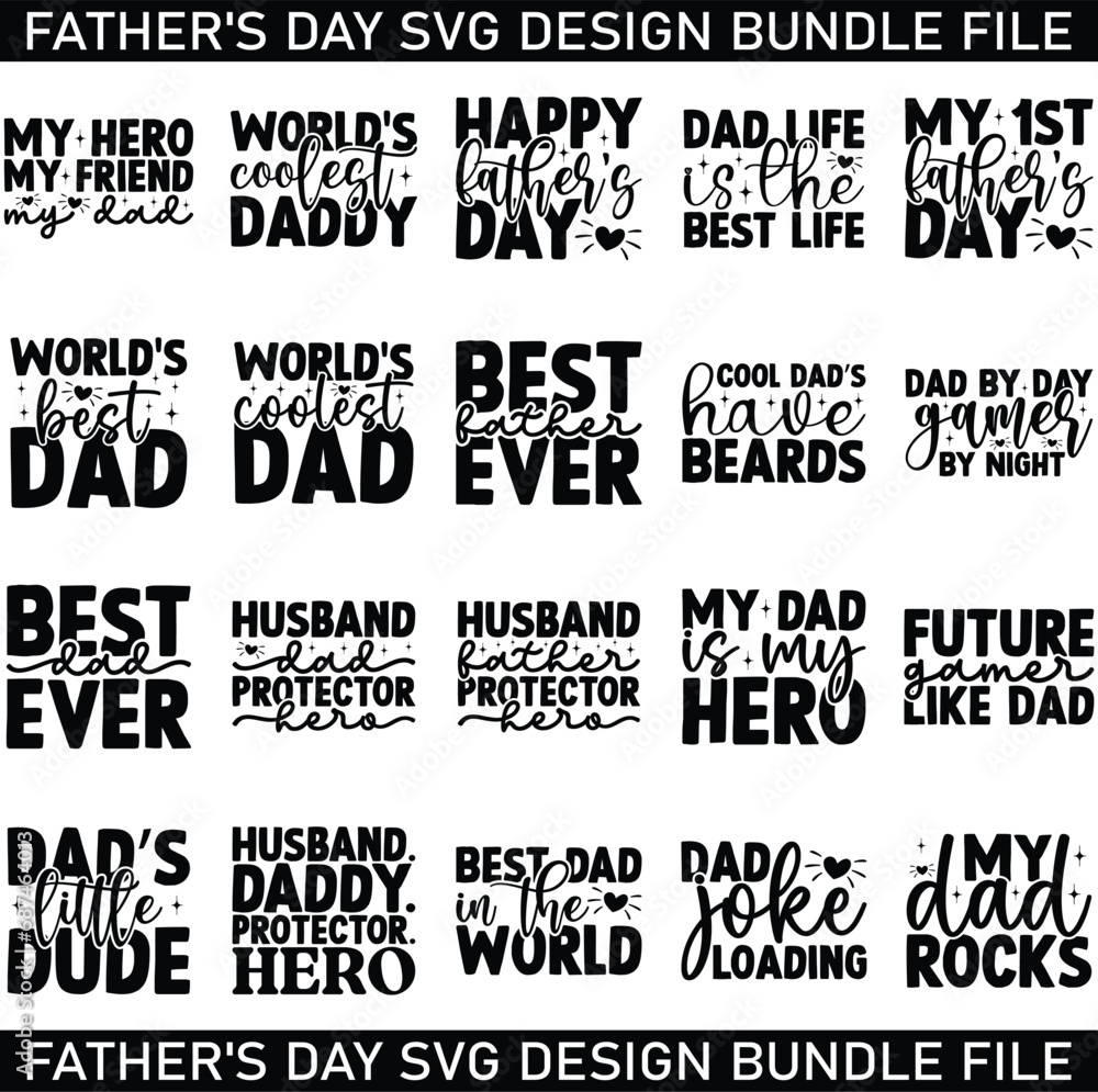 Father's day svg design bundle and digital download