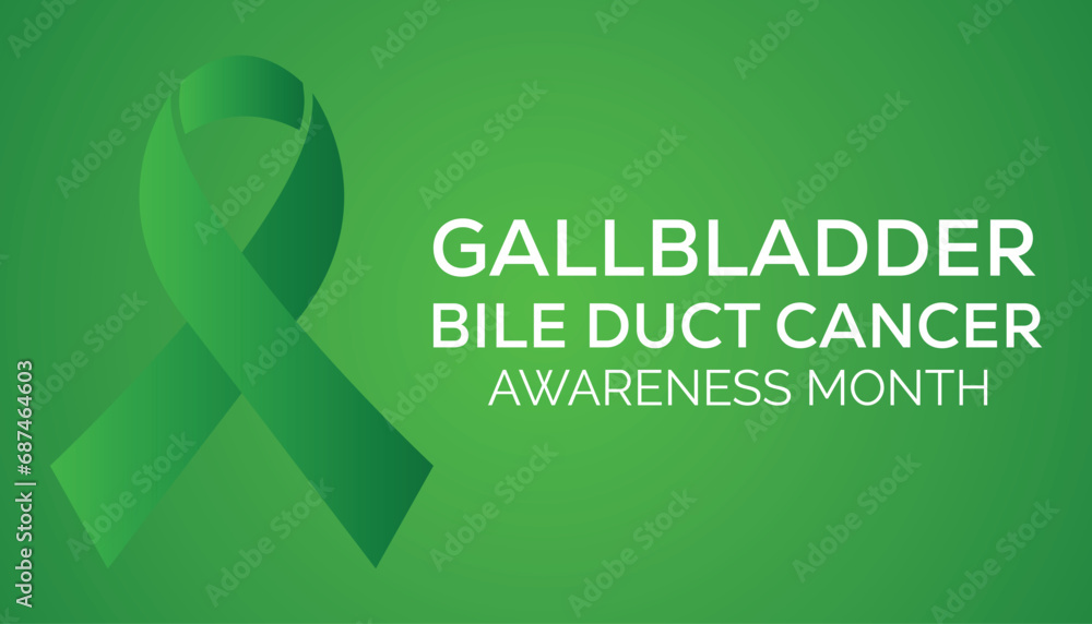 Φωτογραφία Vector illustration on the theme of Gallbladder Bile Duct Cancer Awareness Month observed each year during February