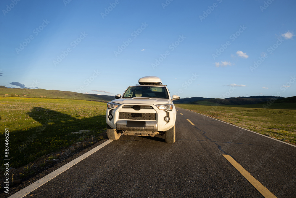 Car road trip in tibet, China