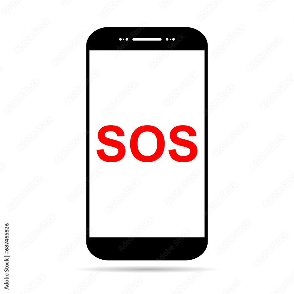 SOS help shadow icon, safety support alert design, save vector illustration SOS help shadow icon, safety support alert design, save vector illustration