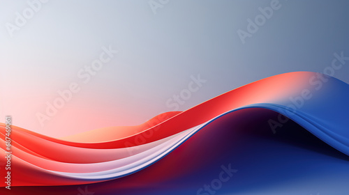 Abstract Red and Blue Wavy Design