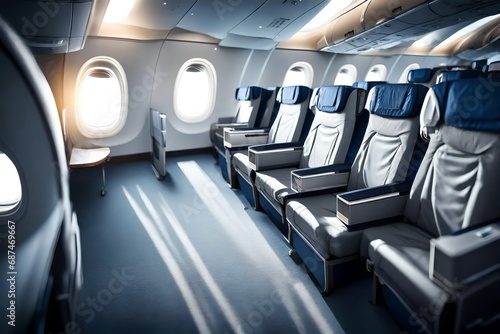 business class aircraft. background with selective focus and copy space-