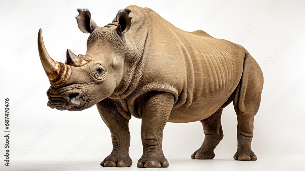 Rhino isolated on a white background Rhino isolated on a white background