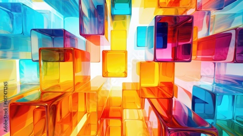 Colorful glass abstract graphic background