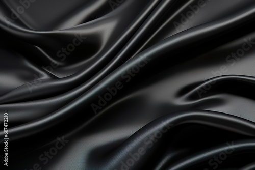 黒色のドレープ布素材01