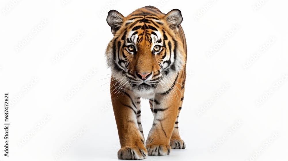 Obraz premium Tiger isolated on a white background