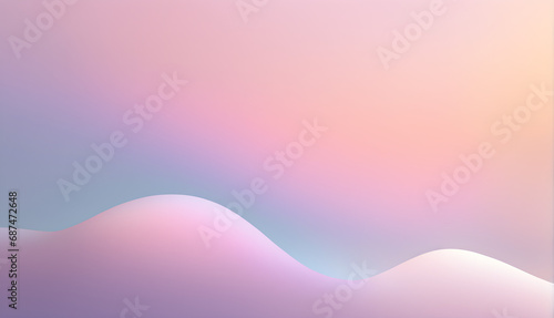 Trendy Colorful Pastel Purple and Blue Gradient Wave Background With Blur Effect and Luminescent Shades. Transitioning From Light to Dark. Evoking a Retro, Abstract, Dreamy Visual Backdrop